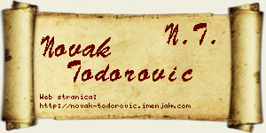 Novak Todorović vizit kartica